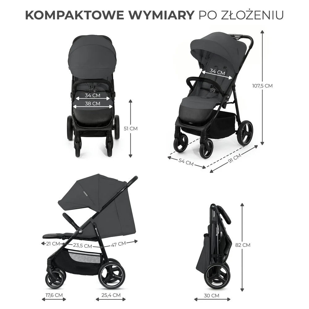 Kinderkraft pram TRIG 3 GRANITE Grey Brand KinderKraft