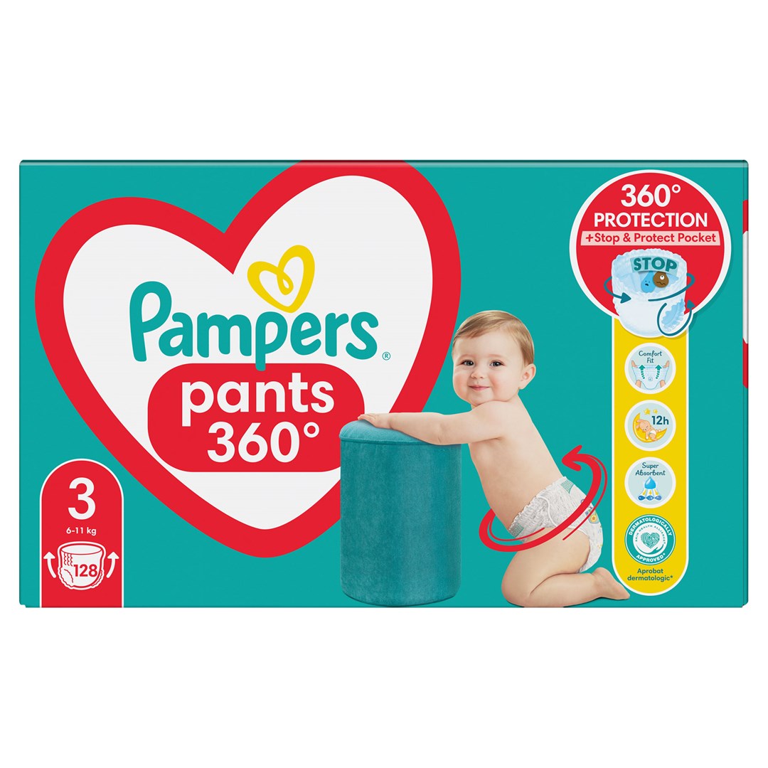 Pampers Pants Boy/Girl 3 128 pc(s) Brand Pampers