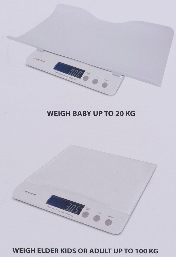 Esperanza EBS017 Children's scales for infants 2in1 White Brand Esperanza