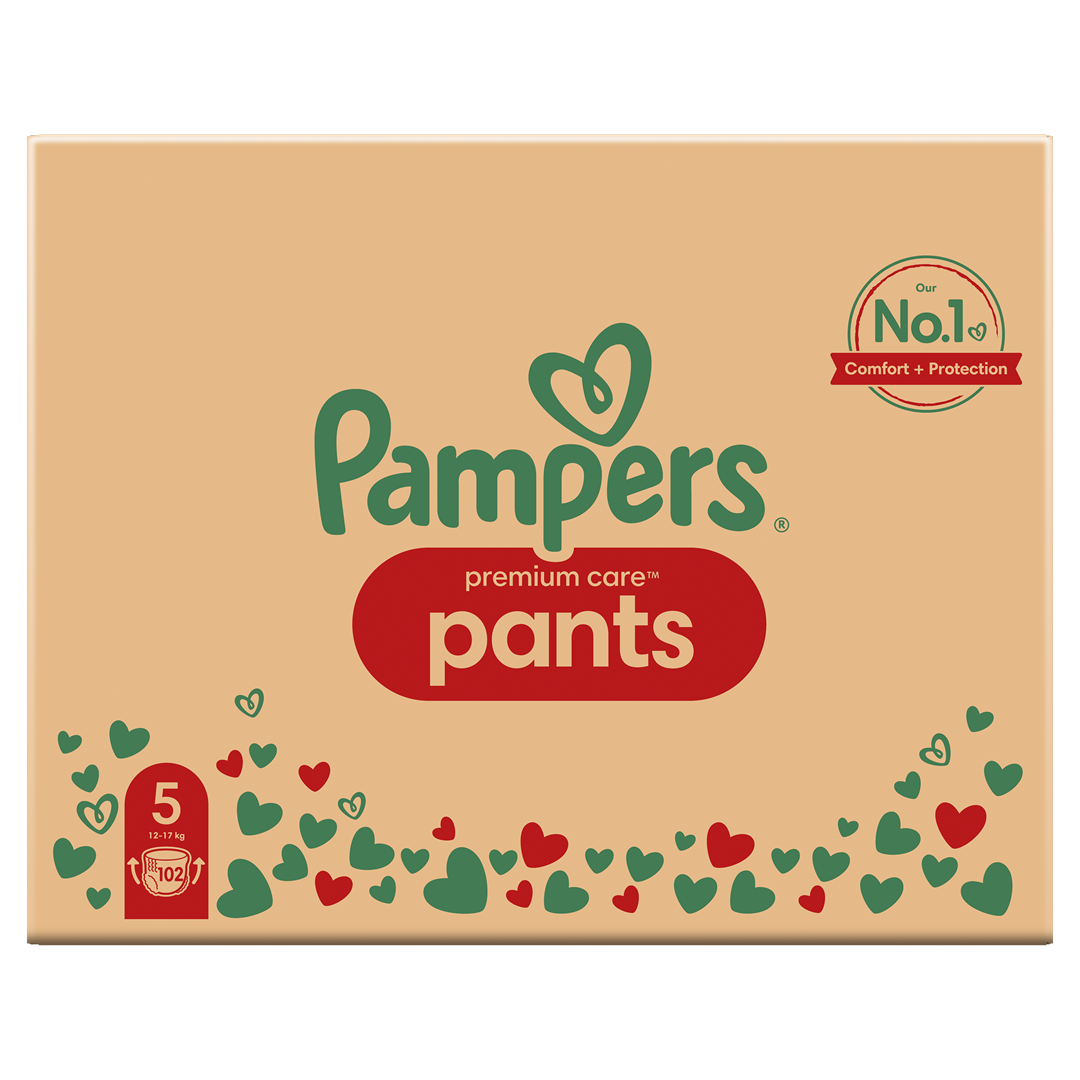 PAMPERS Premium Pants nappies Size 5, 12-17kg, 102pcs Brand Pampers