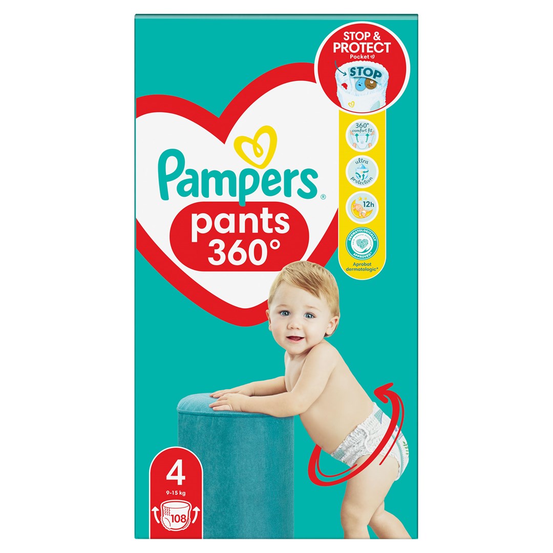 Pampers Pants Boy/Girl 4 108 pc(s) Brand Pampers