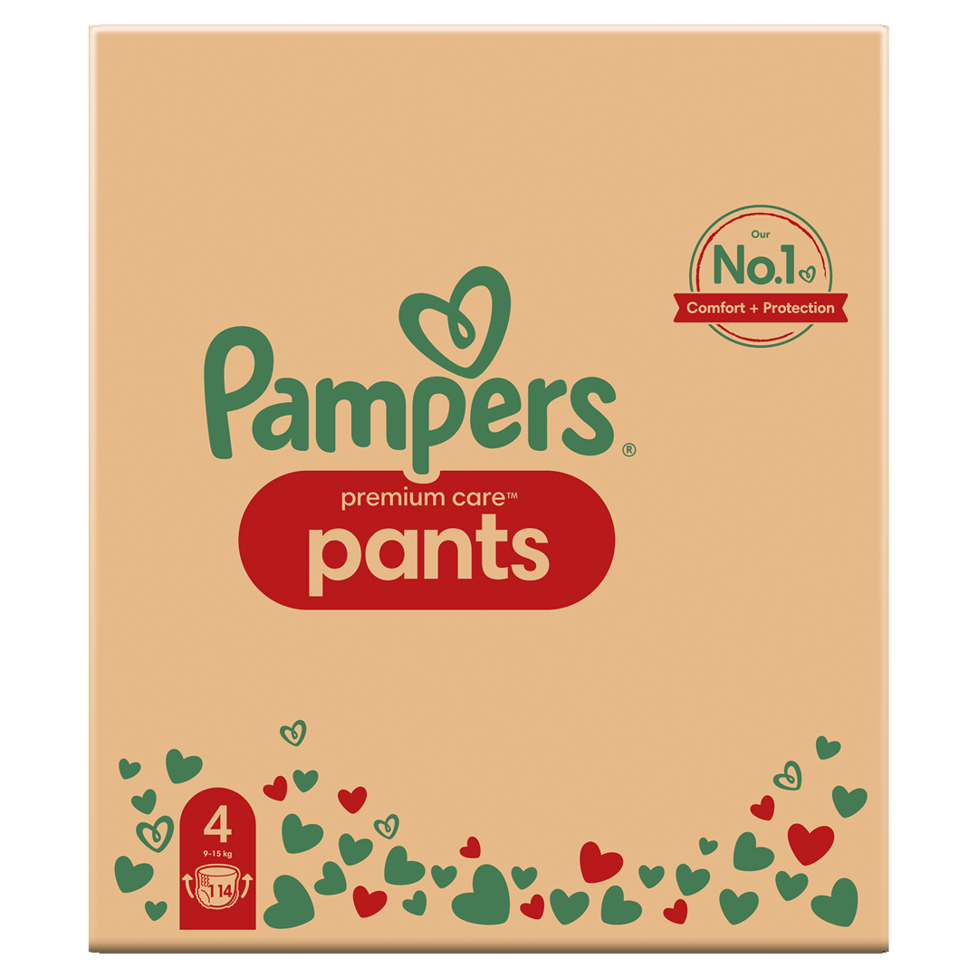 PAMPERS Premium Pants nappies Size 4, 9-15kg, 114pcs Brand Pampers