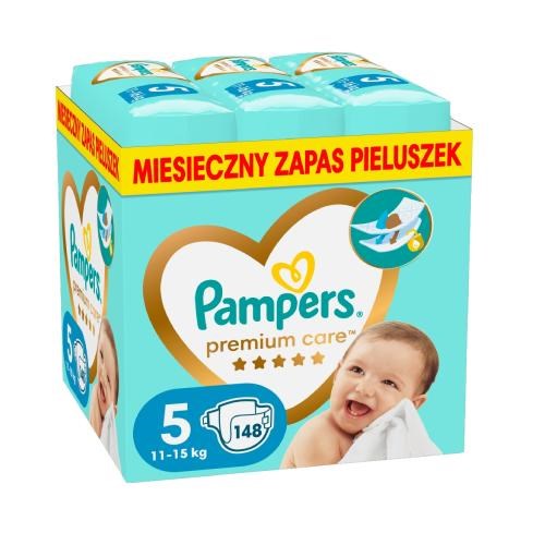 Pampers Premium Protection Size 5, Nappy x148, 11kg-16kg Brand Pampers